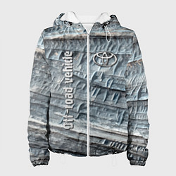 Куртка с капюшоном женская Toyota Off-road vehicle Rock Тойота внедорожник Ск, цвет: 3D-белый