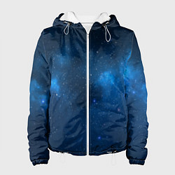 Куртка с капюшоном женская Космическая ночь, цвет: 3D-белый