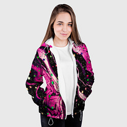 Куртка с капюшоном женская Pink Night, цвет: 3D-белый — фото 2
