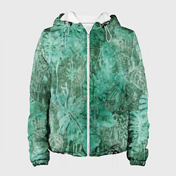 Куртка с капюшоном женская Растительный камуфляж, цвет: 3D-белый