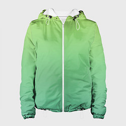 Куртка с капюшоном женская Shades of Green GRADIENT, цвет: 3D-белый
