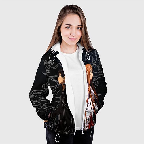 Женская куртка Кирито и Асуна - Sword Art Online / 3D-Белый – фото 3