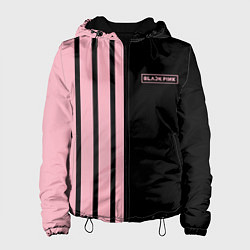 Куртка с капюшоном женская BLACKPINK HALF BLACK-PINK MINI LOGO, цвет: 3D-черный