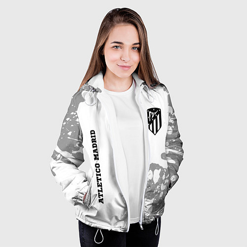 Женская куртка Atletico Madrid Sport на темном фоне / 3D-Белый – фото 3