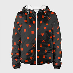 Женская куртка Love Death and Robots red pattern