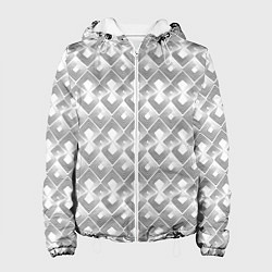 Куртка с капюшоном женская Art deco white background, цвет: 3D-белый