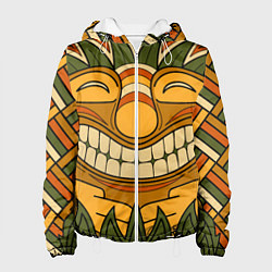 Куртка с капюшоном женская Polynesian tiki LUCKY, цвет: 3D-белый