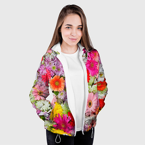 Женская куртка BEAUTIFUL FLOWERS / 3D-Белый – фото 3
