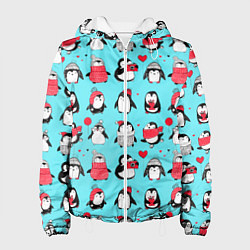 Куртка с капюшоном женская PENGUINS ON THE POSITIVE, цвет: 3D-белый