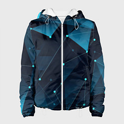 Куртка с капюшоном женская Кибернетические звёзды, цвет: 3D-белый