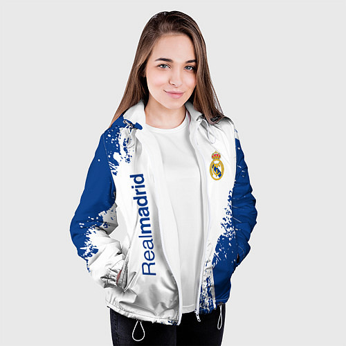 Женская куртка Реал Мадрид краска / 3D-Белый – фото 3