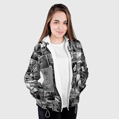Женская куртка Mass effect comix / 3D-Белый – фото 3