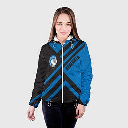 Куртка с капюшоном женская Фанат клуба Аталанта, цвет: 3D-белый — фото 2