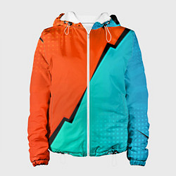 Куртка с капюшоном женская Геометрическая композиция Fashion trend, цвет: 3D-белый