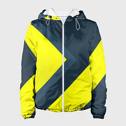 Куртка с капюшоном женская Геометрическая Стрелка, цвет: 3D-белый