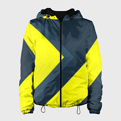 Куртка с капюшоном женская Геометрическая Стрелка, цвет: 3D-черный