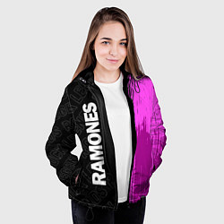 Куртка с капюшоном женская Ramones Rock Legends, цвет: 3D-черный — фото 2