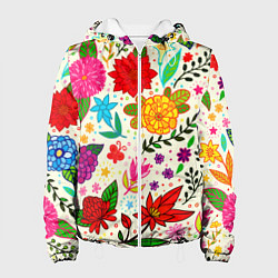 Куртка с капюшоном женская MULTI-COLORED VARIETY OF COLORS, цвет: 3D-белый