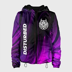 Куртка с капюшоном женская Disturbed Violet Plasma, цвет: 3D-черный