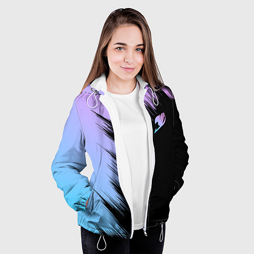 Женская куртка Хвост феи - neon / 3D-Белый – фото 3