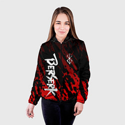 Куртка с капюшоном женская БЕРСЕРК : Белое клеймо жертвы, цвет: 3D-черный — фото 2