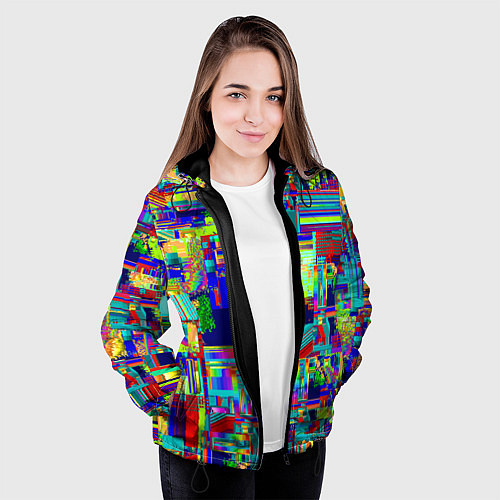 Женская куртка Vanguard fractal pattern / 3D-Черный – фото 3