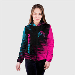 Куртка с капюшоном женская Citroen - Neon Gradient, цвет: 3D-черный — фото 2