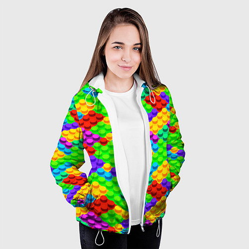 Женская куртка LEGO конструктор / 3D-Белый – фото 3