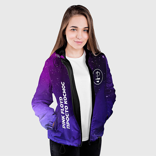 Женская куртка Pink Floyd просто космос / 3D-Черный – фото 3
