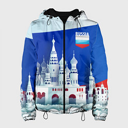 Куртка с капюшоном женская Moscow: made in Russia, цвет: 3D-черный