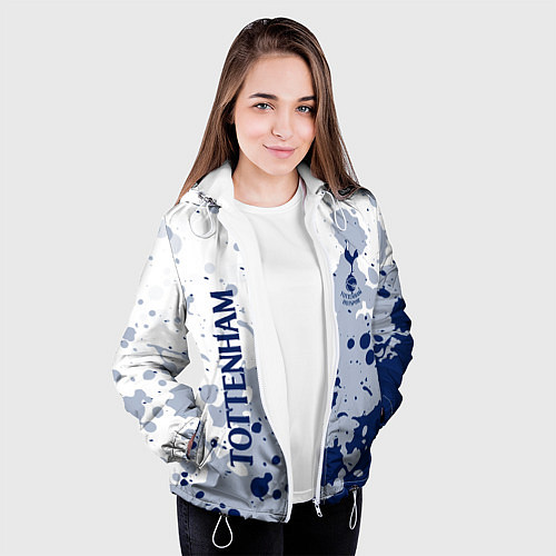 Женская куртка Tottenham hotspur Брызги красок / 3D-Белый – фото 3