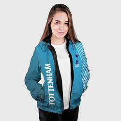 Куртка с капюшоном женская Тоттенхэм хотспур Абстракция, цвет: 3D-черный — фото 2