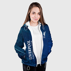Куртка с капюшоном женская Liverpool Соты Абстракция, цвет: 3D-белый — фото 2