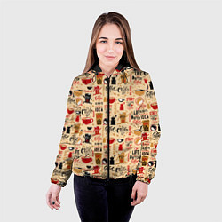 Куртка с капюшоном женская Start your day with of coffee, цвет: 3D-черный — фото 2