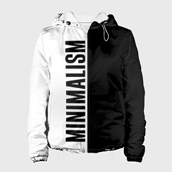 Куртка с капюшоном женская MINIMALISM - BLACK AND WHITE, цвет: 3D-белый