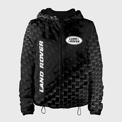 Куртка с капюшоном женская Land Rover карбоновый фон, цвет: 3D-черный