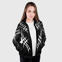 Куртка с капюшоном женская Татуированный мастер, цвет: 3D-черный — фото 2