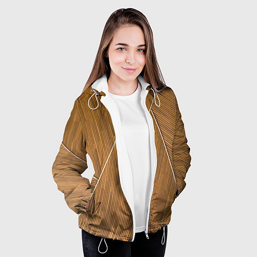 Женская куртка Деревянная броня / 3D-Белый – фото 3