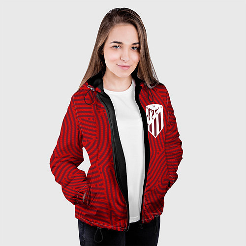 Женская куртка Atletico Madrid отпечатки / 3D-Черный – фото 3