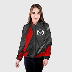 Куртка с капюшоном женская Mazda sports racing, цвет: 3D-черный — фото 2