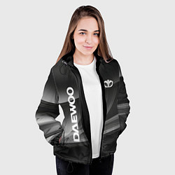 Куртка с капюшоном женская Daewoo - абстракция, цвет: 3D-черный — фото 2