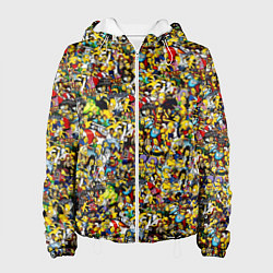 Куртка с капюшоном женская Симпсоны все Герои, цвет: 3D-белый