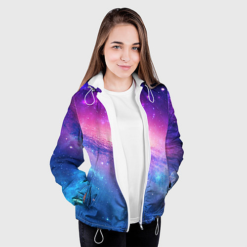 Женская куртка Космическая воронка / 3D-Белый – фото 3