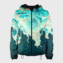 Куртка с капюшоном женская Поток воды, цвет: 3D-черный