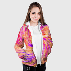 Куртка с капюшоном женская Color swirls, цвет: 3D-белый — фото 2