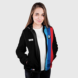 Куртка с капюшоном женская BMW - М Линии : Черный, цвет: 3D-черный — фото 2