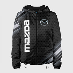 Куртка с капюшоном женская Mazda карбон, цвет: 3D-черный
