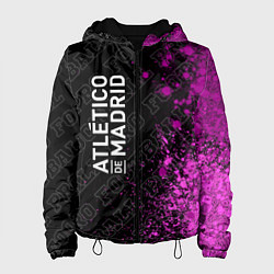 Куртка с капюшоном женская Atletico Madrid pro football: по-вертикали, цвет: 3D-черный