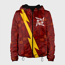 Куртка с капюшоном женская Metallica гитары и молния, цвет: 3D-черный