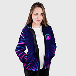 Куртка с капюшоном женская Great Wall neon speed lines, цвет: 3D-черный — фото 2